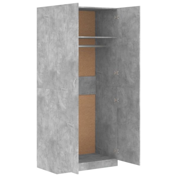 Armadio Grigio Cemento 90x52x200 Cm In Legno Multistrato - Image 6