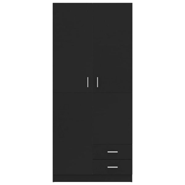 Armadio Nero 80x52x180 Cm In Legno Multistrato - Image 6