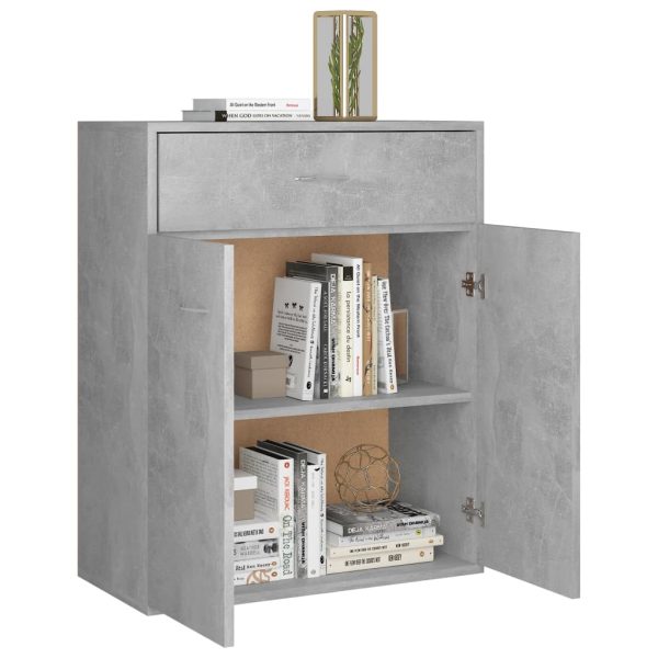 Credenza Grigio Cemento 60x30x75 Cm In Legno Multistrato - Image 5