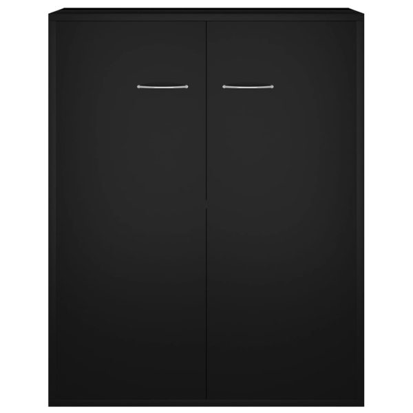 Credenza Nera 60x30x75 Cm In Legno Multistrato - Image 5