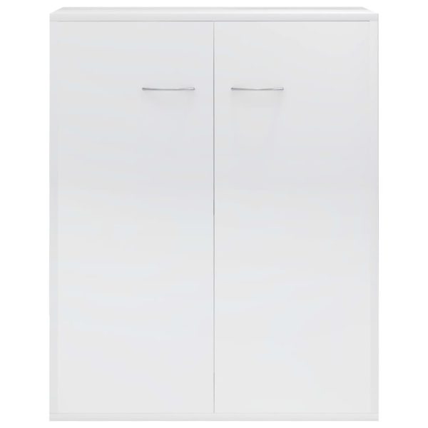 Credenza Bianco Lucido 60x30x75 Cm In Legno Multistrato - Image 5