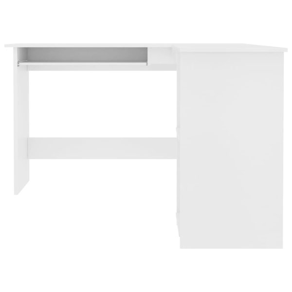 Scrivania Angolare A L Bianca 120x140x75cm In Legno Multistrato - Image 4