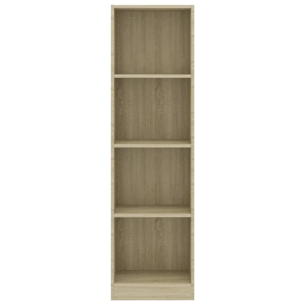 Libreria 4 Ripiani Rovere Sonoma 40x24x142 Cm Legno Multistrato - Image 4