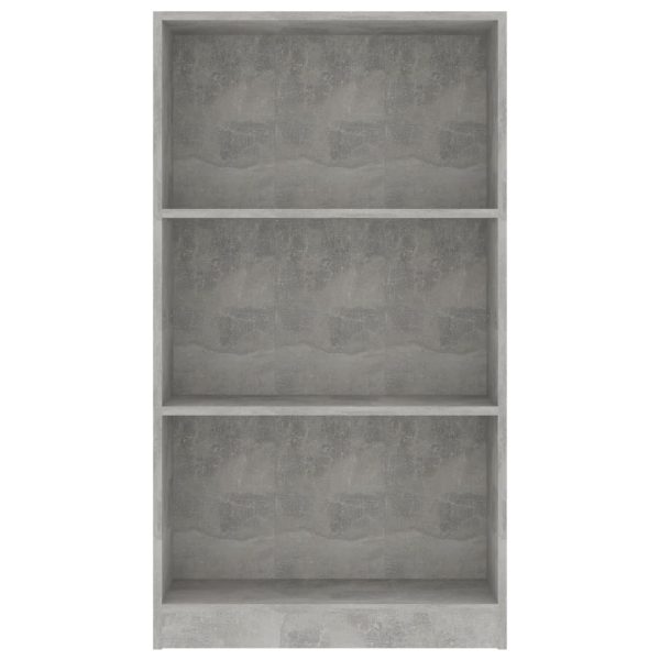 Libreria A 3 Ripiani Cemento 60x24x109 Cm In Legno Multistrato - Image 4