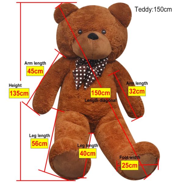Orsacchiotto Di Peluche Xxl Marrone 135 cm - Image 5