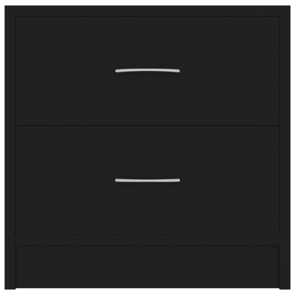 Comodino Nero 40x30x40 Cm In Legno Multistrato - Image 4