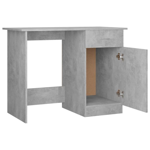 Scrivania Grigio Cemento 100x50x76 Cm In Legno Multistrato - Image 5