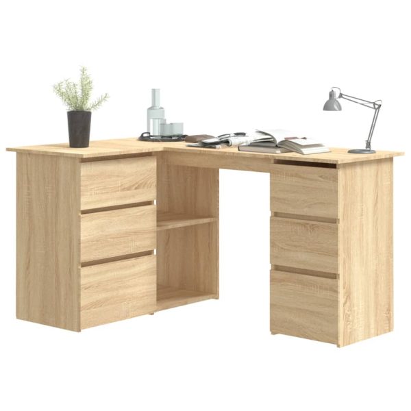 Scrivania Angolo Rovere Sonoma 145x100x76 Cm Legno Multistrato - Image 3