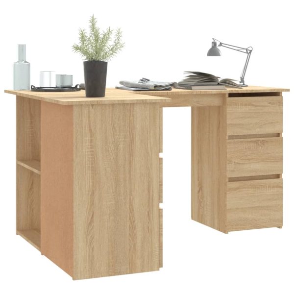 Scrivania Angolo Rovere Sonoma 145x100x76 Cm Legno Multistrato - Image 4
