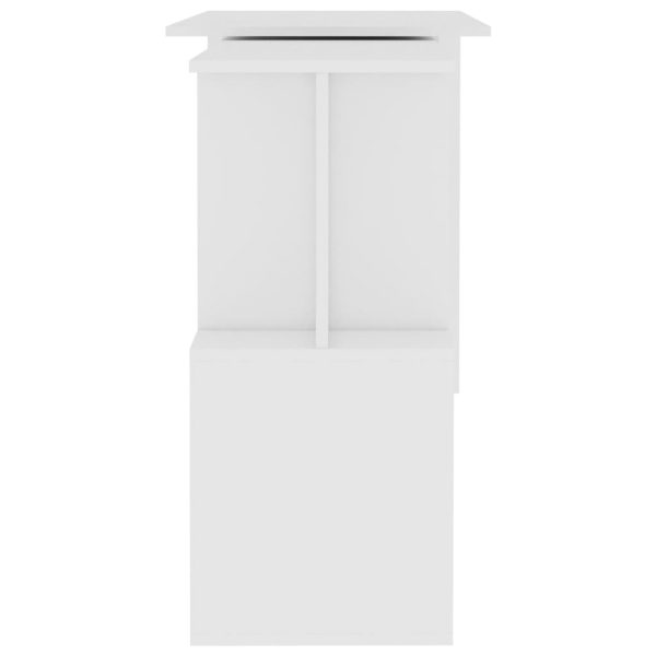 Scrivania Ad Angolo Bianca 200x50x76 Cm In Legno Multistrato - Image 6