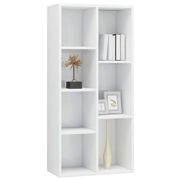 Libreria Bianco Lucido 50x25x106 Cm In Legno Multistrato - Image 3