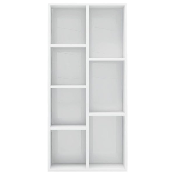 Libreria Bianco Lucido 50x25x106 Cm In Legno Multistrato - Image 4