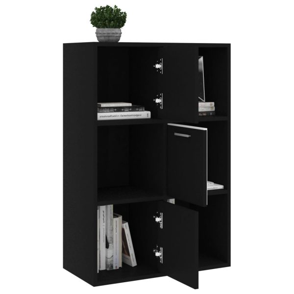 Armadietto Nero 60x29,5x90 Cm In Legno Multistrato - Image 5