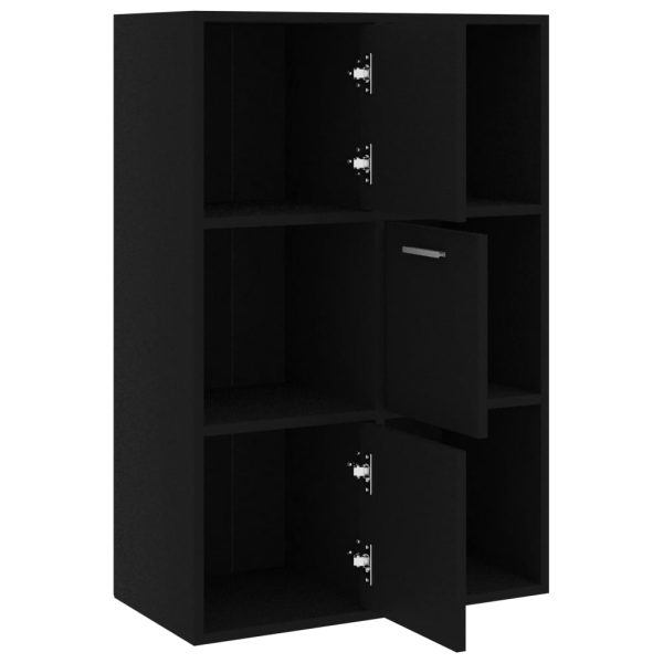Armadietto Nero 60x29,5x90 Cm In Legno Multistrato - Image 6