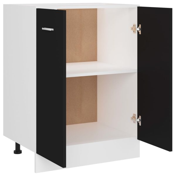 Armadio Inferiore Nero 60x46x81,5 Cm In Legno Multistrato - Image 5