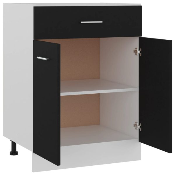 Armadio Inferiore Con Cassetto Nero 60x46x81,5 Cm Multistrato - Image 4