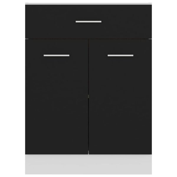 Armadio Inferiore Con Cassetto Nero 60x46x81,5 Cm Multistrato - Image 5