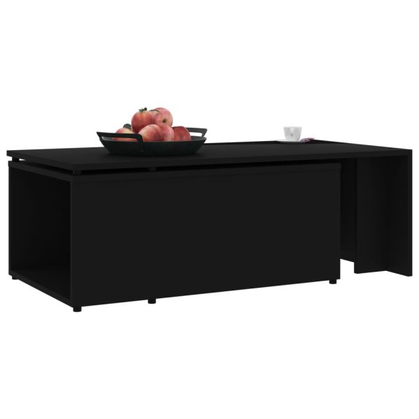 Tavolino Da Salotto Nero 150x50x35 Cm In Legno Multistrato - Image 4