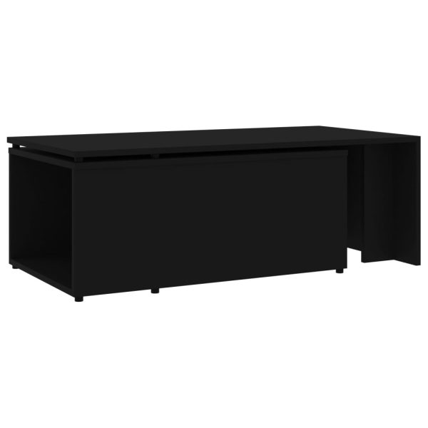 Tavolino Da Salotto Nero 150x50x35 Cm In Legno Multistrato - Image 5