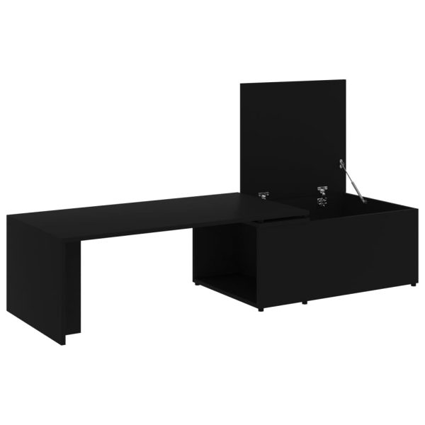 Tavolino Da Salotto Nero 150x50x35 Cm In Legno Multistrato - Image 6