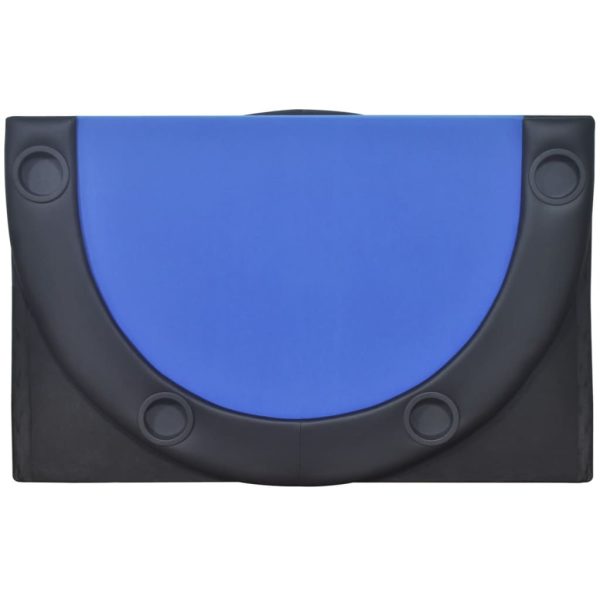 Superficie Tavolo Poker Per 10 Giocatori Pieghevole Blu - Image 4