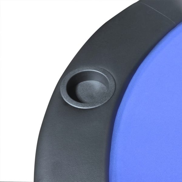 Superficie Tavolo Poker Per 10 Giocatori Pieghevole Blu - Image 5