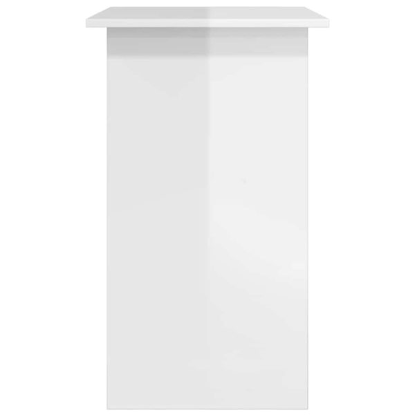Scrivania Bianco Lucido 80x45x74 Cm In Legno Multistrato - Image 5
