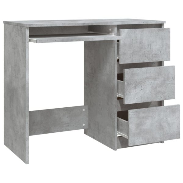 Scrivania Grigio Cemento 90x45x76 Cm In Legno Multistrato - Image 4