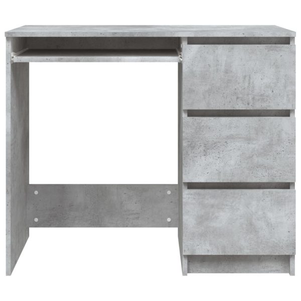 Scrivania Grigio Cemento 90x45x76 Cm In Legno Multistrato - Image 5