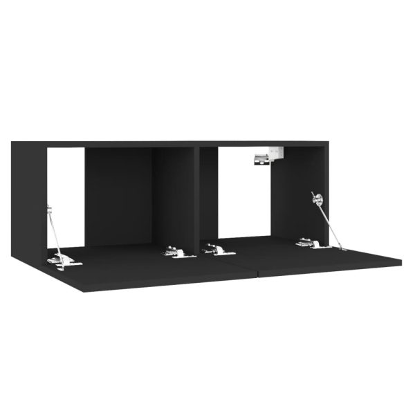 Mobile Porta Tv Nero 80x30x30 Cm In Legno Multistrato - Image 6