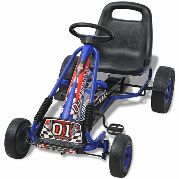 Go Kart A Pedali Con Seduta Regolabile Blu - Image 3