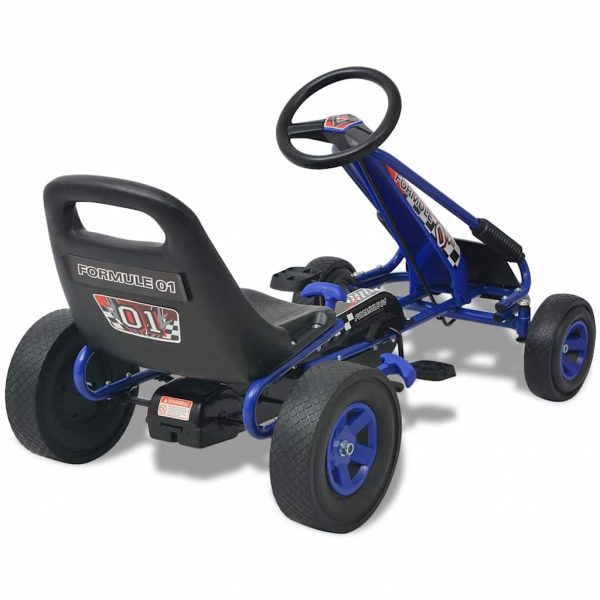 Go Kart A Pedali Con Seduta Regolabile Blu - Image 4