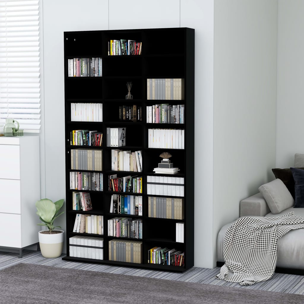 Armadietto Tv Nero 102x16x177,5 Cm In Legno Multistrato