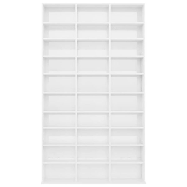 Mobile Porta Tv Bianco Lucido 102x16x177,5 Cm Legno Multistrato - Image 4