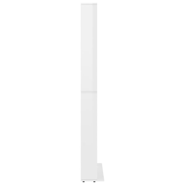 Mobile Porta Tv Bianco Lucido 102x16x177,5 Cm Legno Multistrato - Image 5