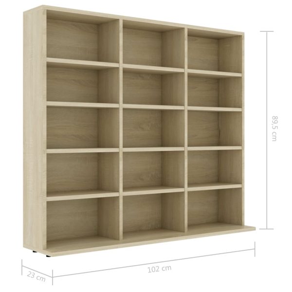 Armadietto Cd Rovere Sonoma 102x23x89,5 Cm In Legno Multistrato - Image 6