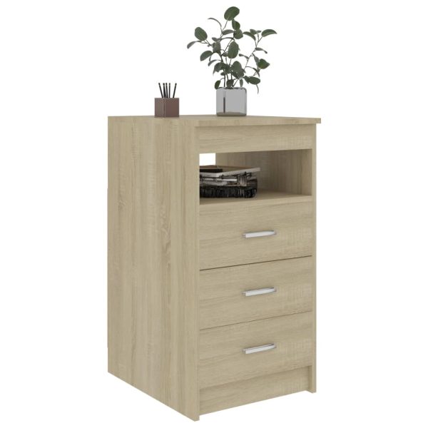 Cassettiera Rovere Sonoma 40x50x76 Cm In Legno Multistrato - Image 3