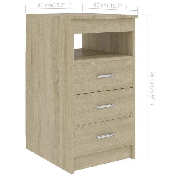 Cassettiera Rovere Sonoma 40x50x76 Cm In Legno Multistrato - Image 6