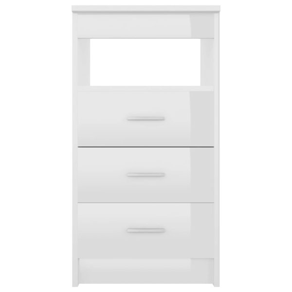 Cassettiera Bianco Lucido 40x50x76 Cm In Legno Multistrato - Image 4