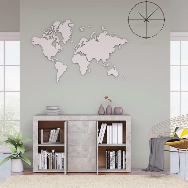 Credenza Grigio Cemento 120x36x69 Cm In Legno Multistrato - Image 3