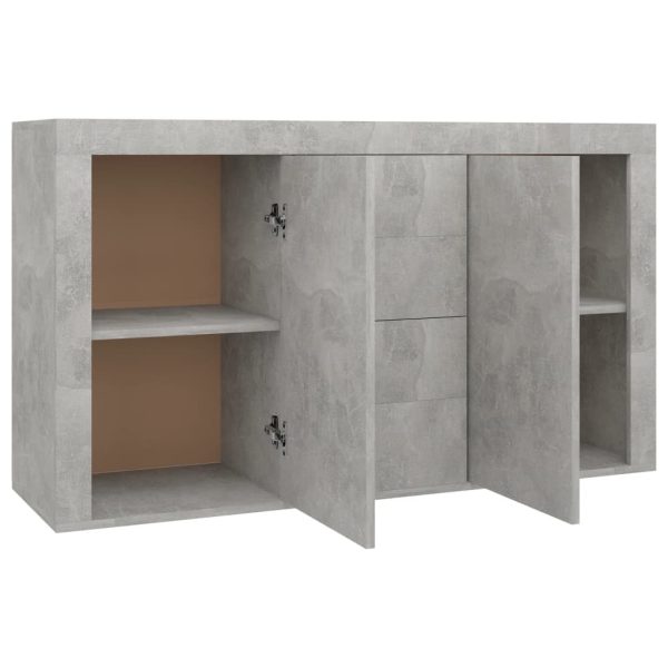 Credenza Grigio Cemento 120x36x69 Cm In Legno Multistrato - Image 5