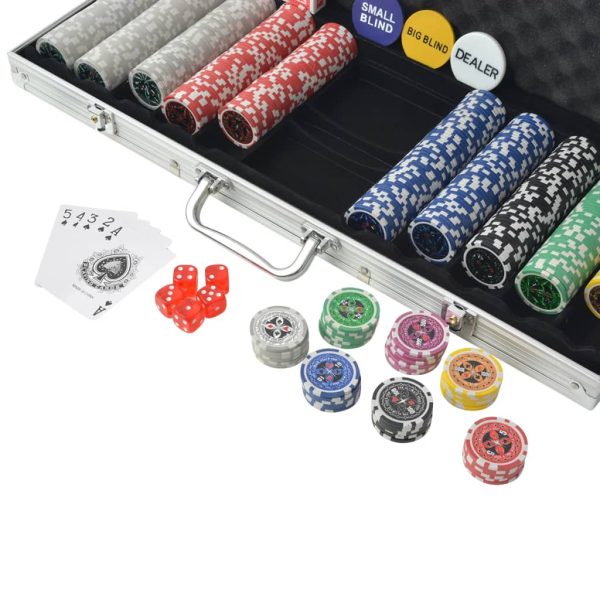 Set Da Poker Con 500 Chips Laser In Alluminio - Image 3