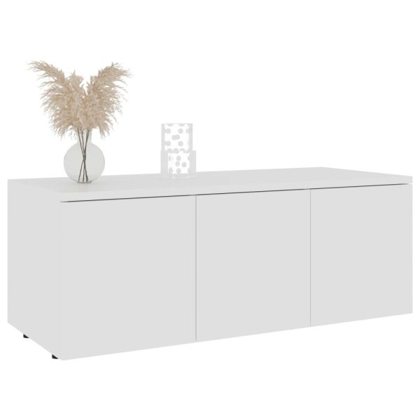 Mobile Porta Tv Bianco 80x34x30 Cm In Legno Multistrato - Image 3
