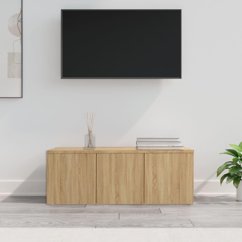 Mobile Porta Tv Rovere Sonoma 80x34x30 Cm Legno Multistrato