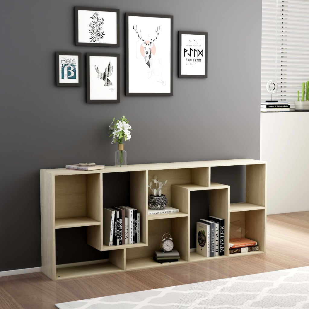 Libreria Rovere Sonoma 67x24x161 Cm In Legno Multistrato - Image 3