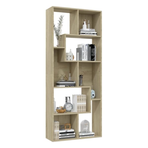 Libreria Rovere Sonoma 67x24x161 Cm In Legno Multistrato - Image 4