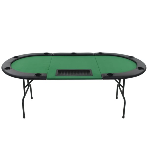 Tavolo Da Poker Piegabile In 3 Per 9 Giocatori Ottagonale Verde - Image 3