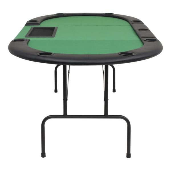 Tavolo Da Poker Piegabile In 3 Per 9 Giocatori Ottagonale Verde - Image 4