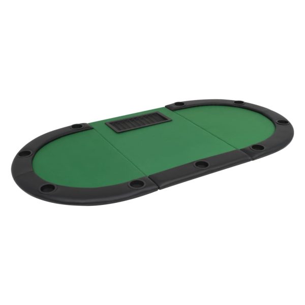 Tavolo Da Poker Piegabile In 3 Per 9 Giocatori Ottagonale Verde - Image 5