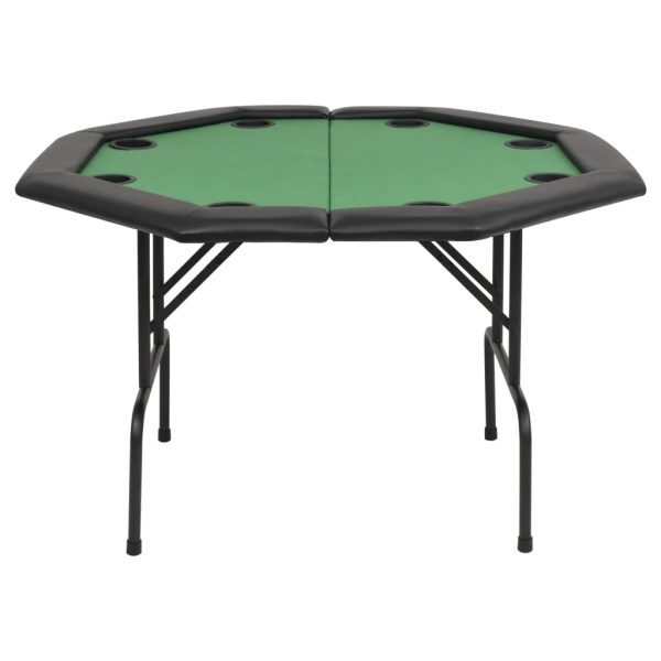 Tavolo Da Poker Piegabile In 2 Per 8 Giocatori Ottagonale Verde - Image 3